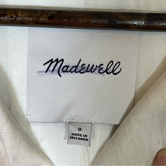 Madewell NWT Crewneck Cutaway Vest in Drapey Twill Size 0 in Vintage Ivory - Picture 9 of 12